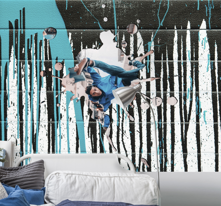 Mestské umenie fototapety dynamický skateboardový skok - Tenstickers