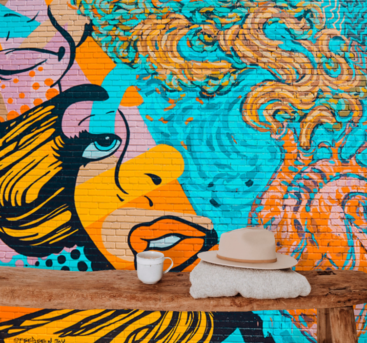 Mestské umenie fototapety farebný mestský prejav - Tenstickers