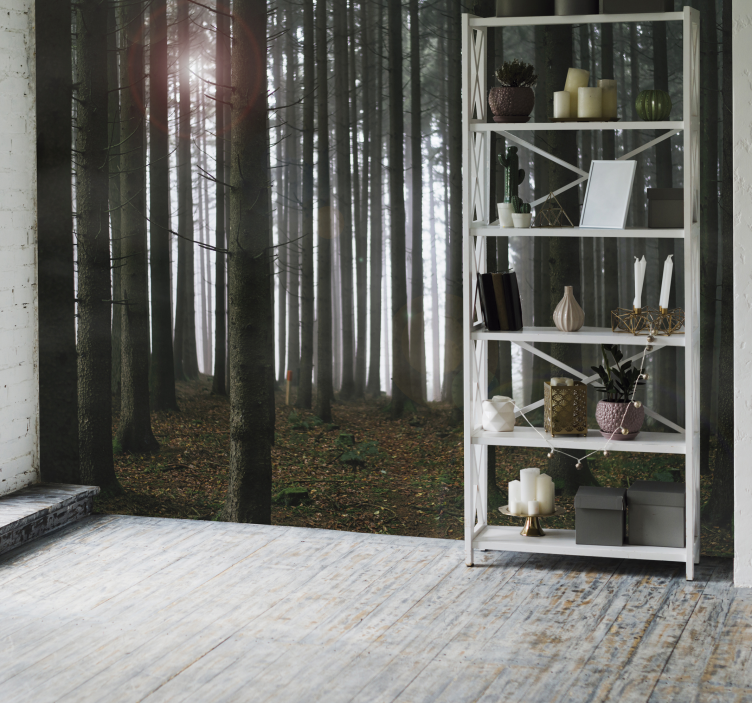 Lesná krajina nástenná maľba - Tenstickers