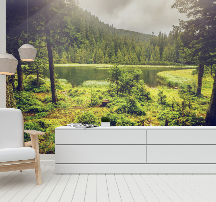 Zelené stromy nástenná maľba - Tenstickers