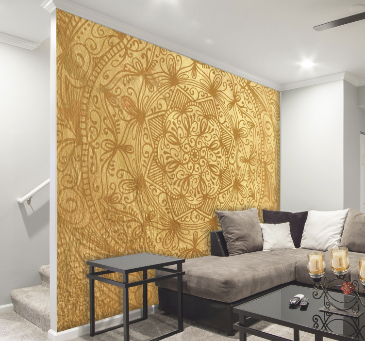 Ohromujúci zlatý mandala fotomurál - Tenstickers