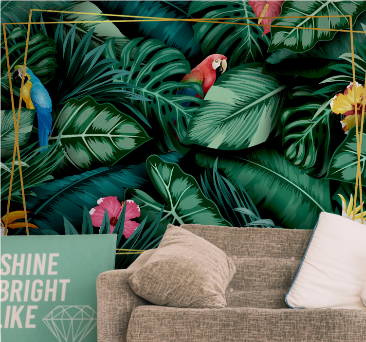 Fototapeta vtákov tropického dažďového pralesa - Tenstickers