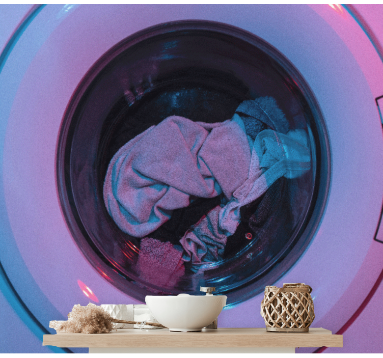 Nástenné fototapeta v práčke vo vnútri kúpeľne - Tenstickers