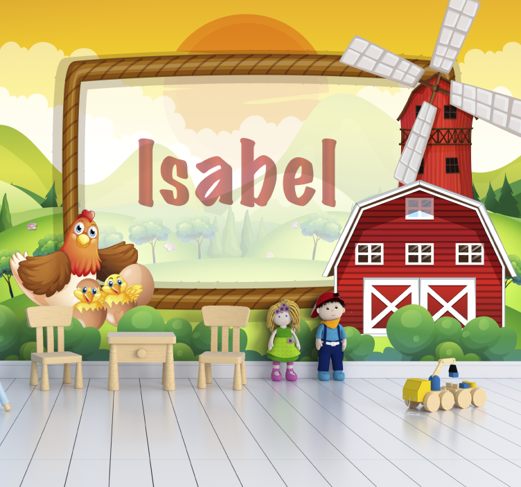 Farmland frame custom fototapeta - Tenstickers