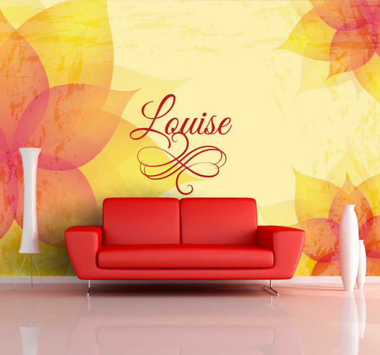 Peronalizovaná žltá kvetinová vlastná fototapeta - Tenstickers