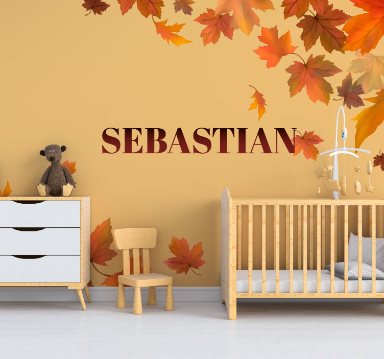 Personalizované jesenné lístie fototapeta na mieru - Tenstickers