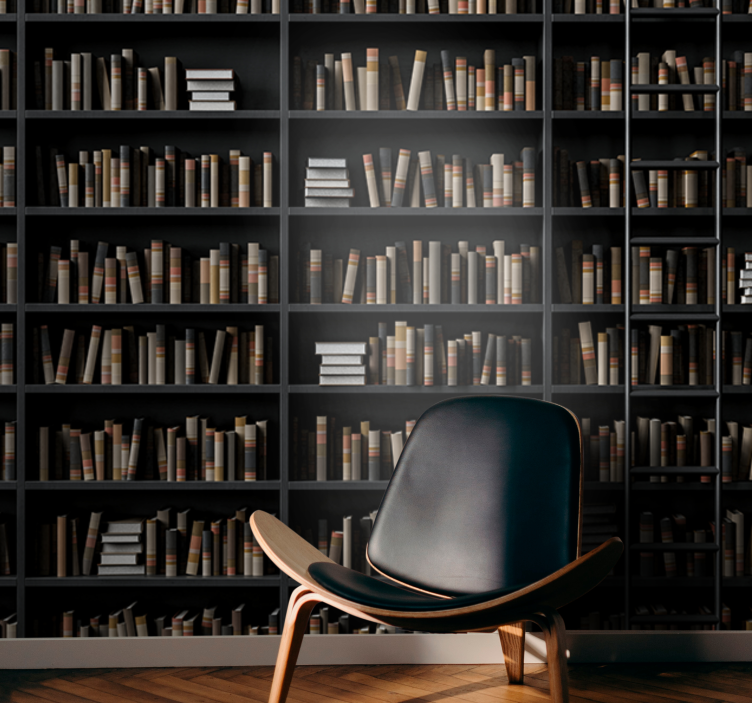 Police na knihy optická ilúzia 3d fototapeta - Tenstickers