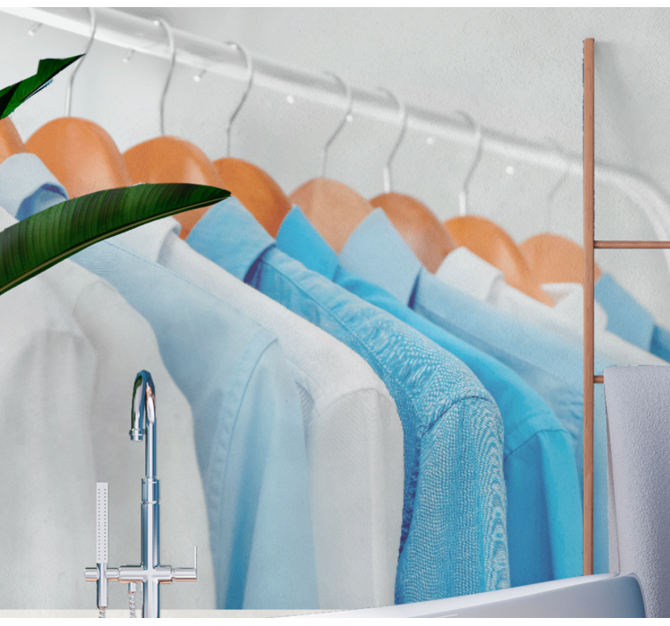 Rôžne fototapety textúry a vzory zavesenie modrých košieľ - Tenstickers