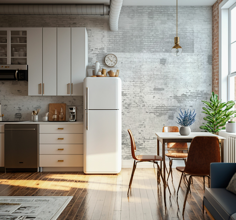 fototapety tehly biela stará stena - Tenstickers