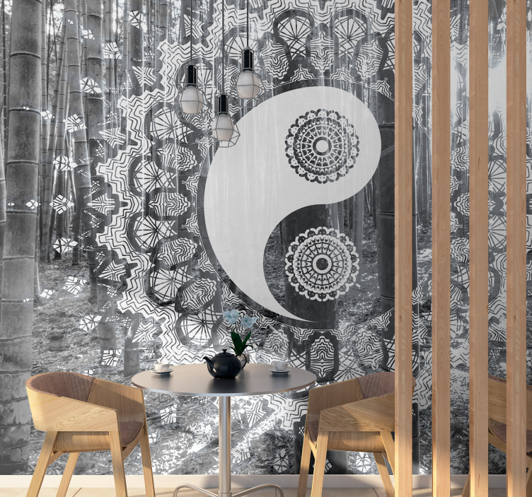 Ying yang paisley zen foto tapety - Tenstickers