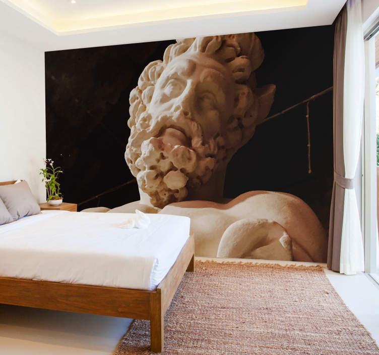 Zeus na čiernom pozadí obývacia izba fototapeta - Tenstickers