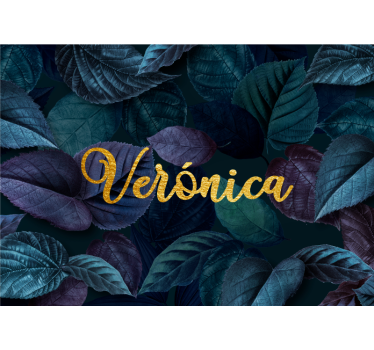fototapeta kvety elegantný listový vzor - Tenstickers