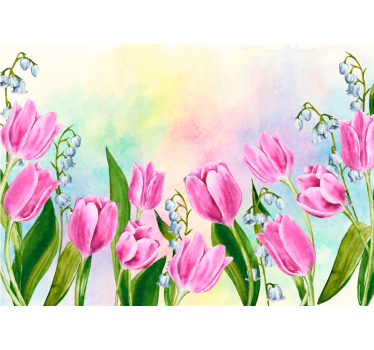 Fototapeta kvety rozkvet tulipánov - Tenstickers