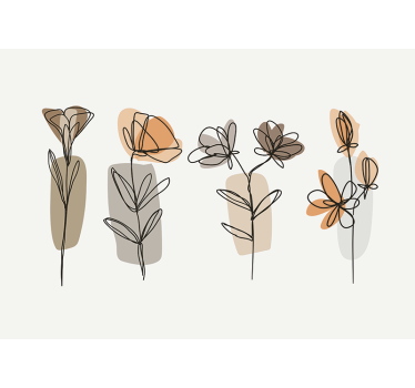 ostané fototapety kvety minimalistický štýl - Tenstickers