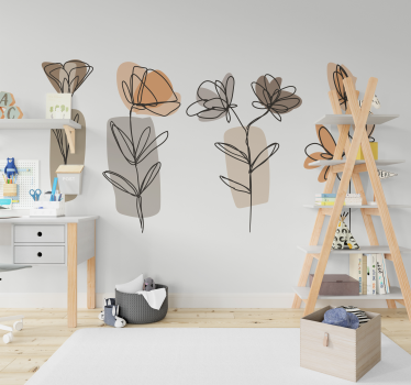 ostané fototapety kvety minimalistický štýl - Tenstickers