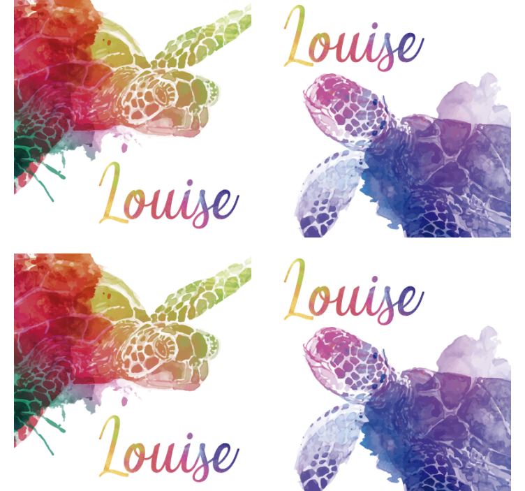 Farebná korytnačka s menom - Tenstickers