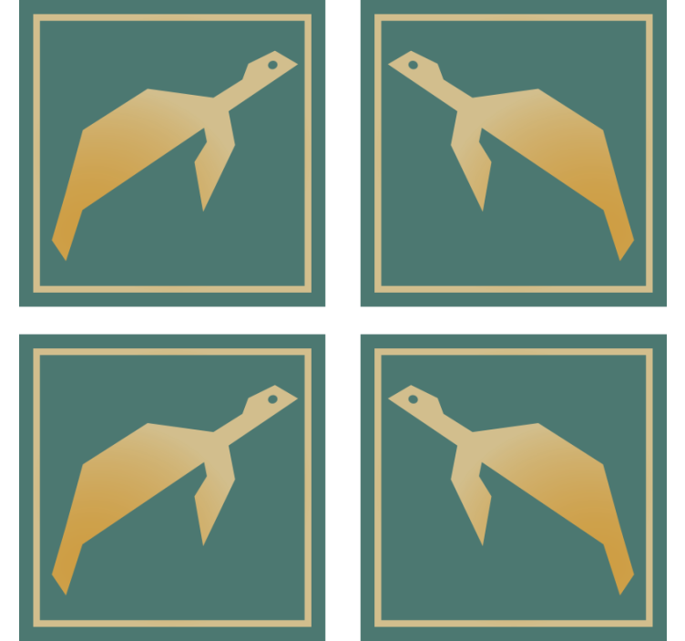 Sada geometrických korytnačiek - Tenstickers