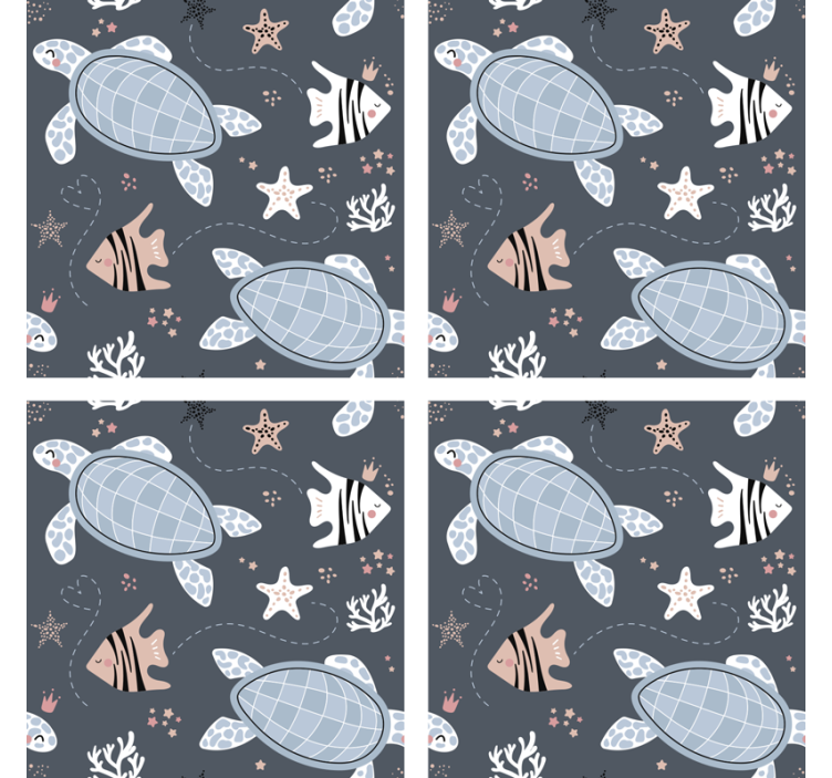 Zábavná podtácka s motívom morských živočíchov - Tenstickers