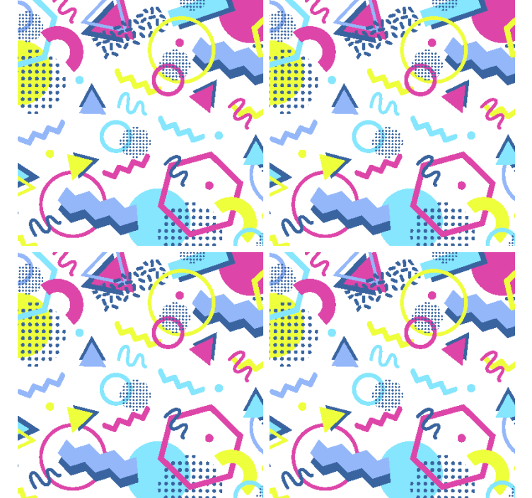 Zábavná podtácka s farebnými geometrickými vzormi - Tenstickers