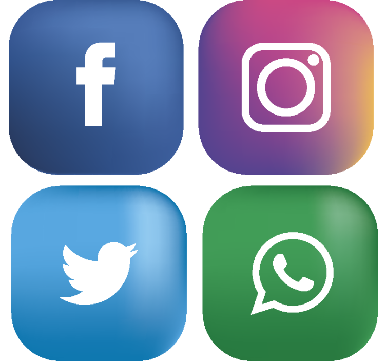 Sociálne médiá geek tácky - Tenstickers