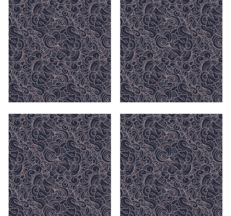 Podtácka s zložitým abstraktným vzorom - Tenstickers