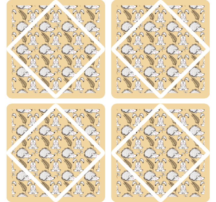 Zábavná podtácka s hravými zvieracími vzormi - Tenstickers