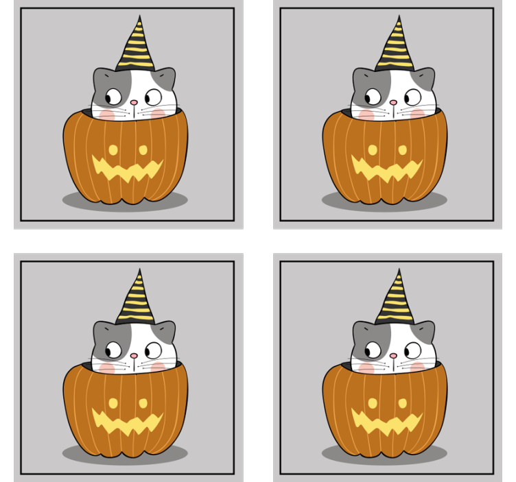 Podtácka halloween mačka v tekvicovom klobúku - Tenstickers