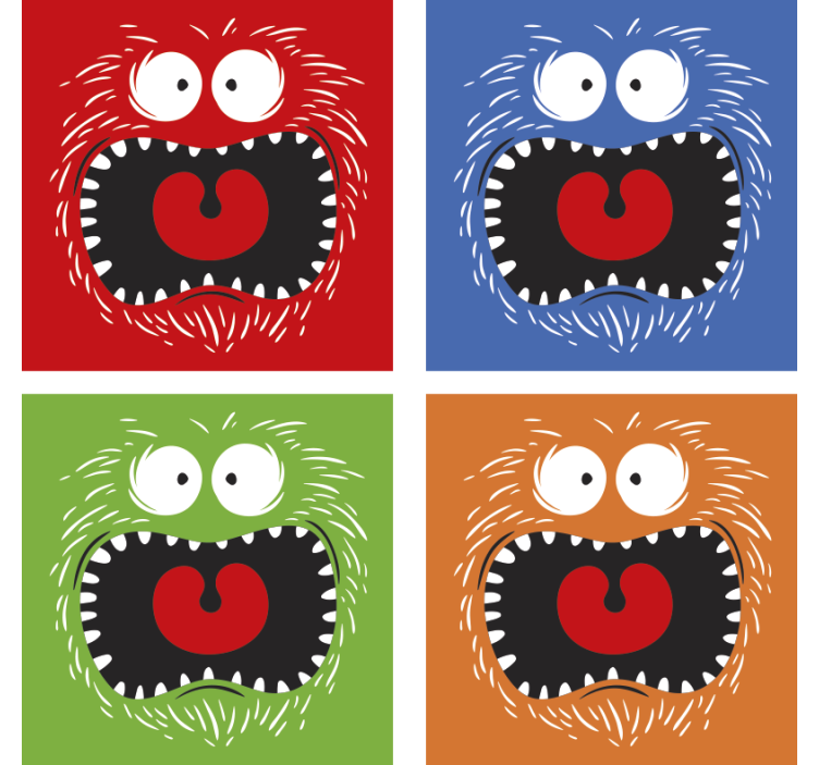 Moderná a farebná halloweenská tácka na nápoje - Tenstickers