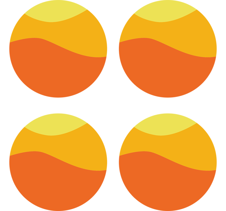 Podtácka vlnité farebné vrstvy - Tenstickers