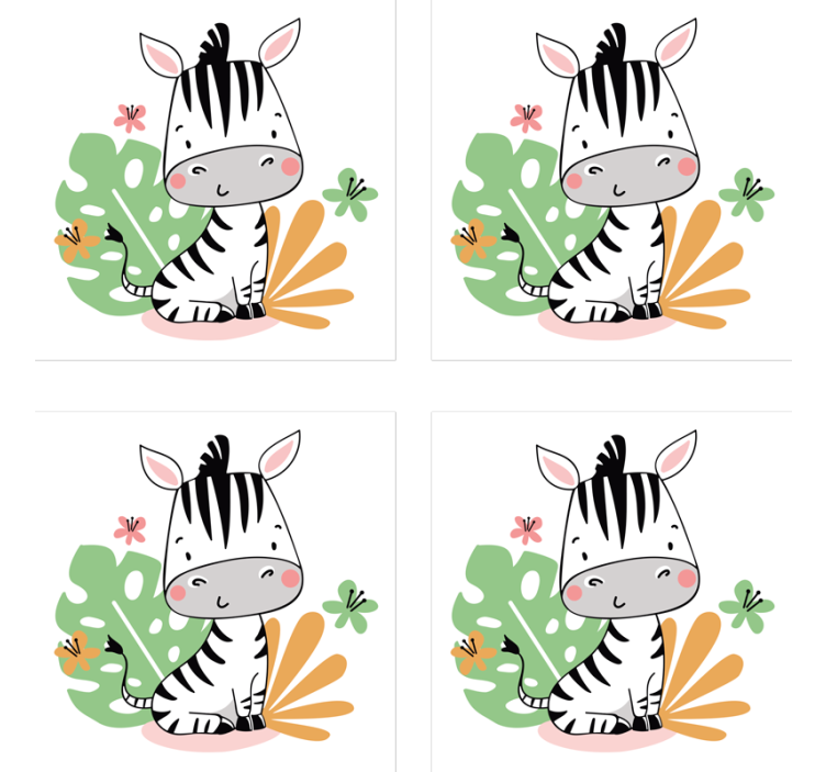 Krásna zebra pre deti zebra dráha - Tenstickers