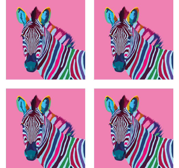 Zebra pop art zebra dráha - Tenstickers
