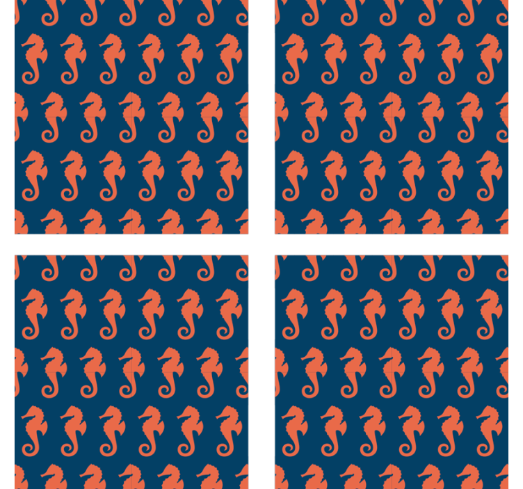 Zábavná podtácka s motívom morského koníka - Tenstickers