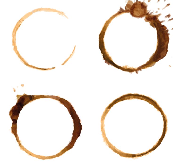 Podtácka s vzormi kávových škvŕn - Tenstickers