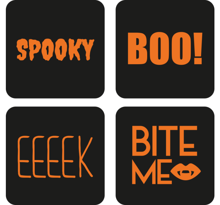 Podtácka halloween s textovou grafikou - Tenstickers