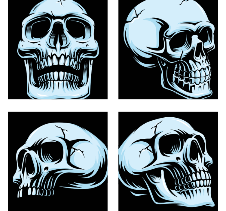 Veľká lebka tácka halloween - Tenstickers