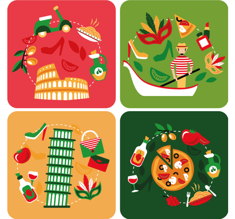 Najslávnejšie ikony talianska viac tácky - Tenstickers