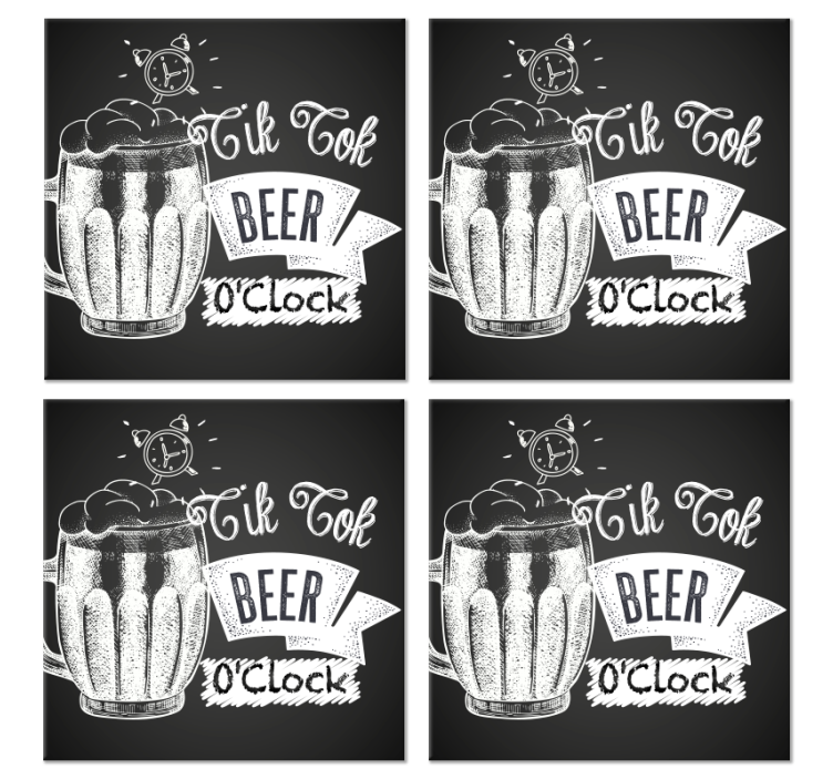 Tik tok citát pivné podložky - Tenstickers