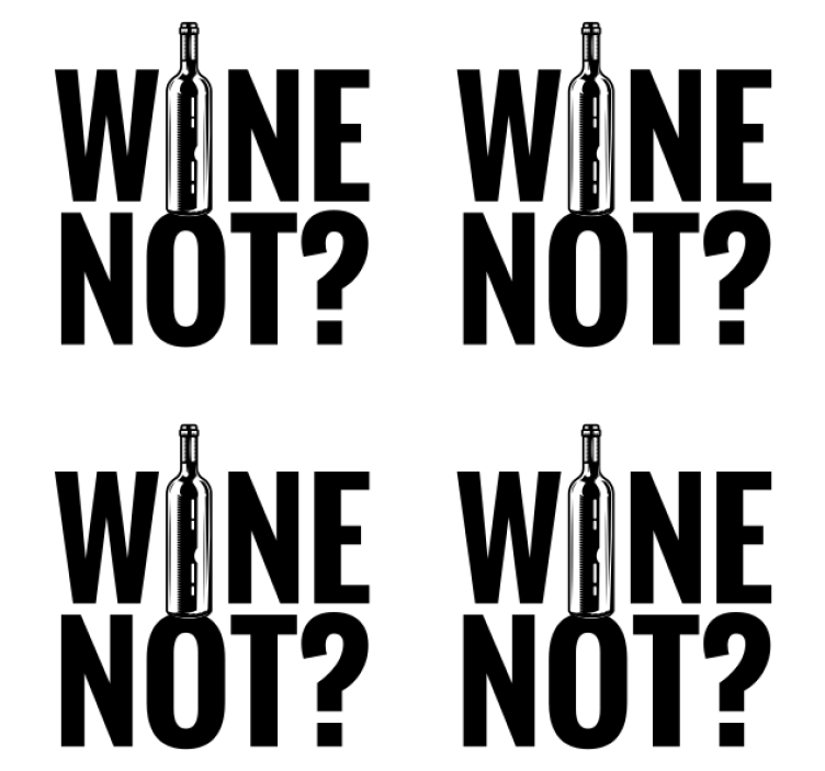 Tácky na víno, nie na fľaše - Tenstickers