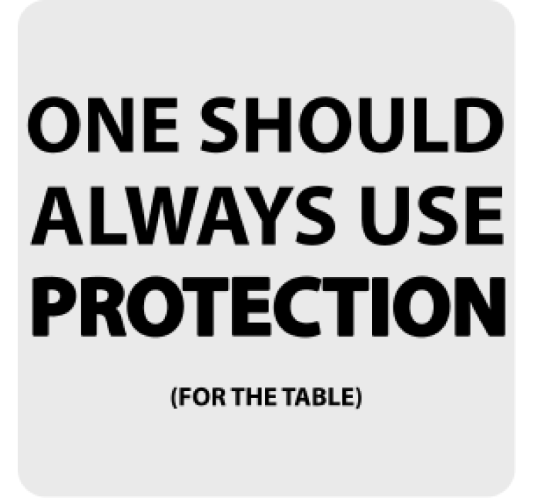 Podtácka s textom výrazná pripomienka - Tenstickers