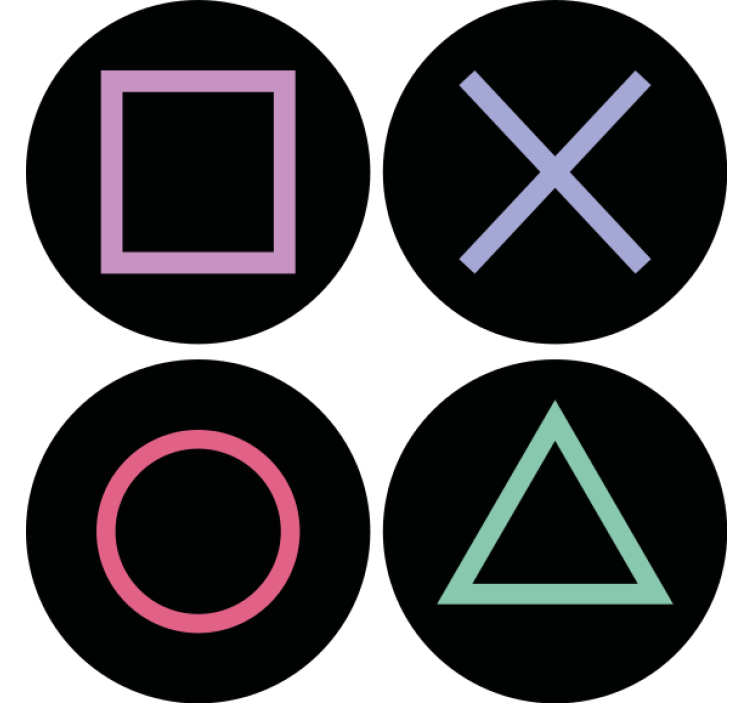 Zábavná podtácka s farebnými tvarovými vzormi - Tenstickers