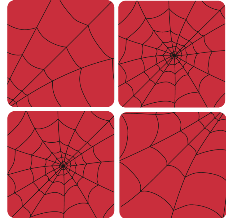 Pavučiny červená halloween dráha - Tenstickers