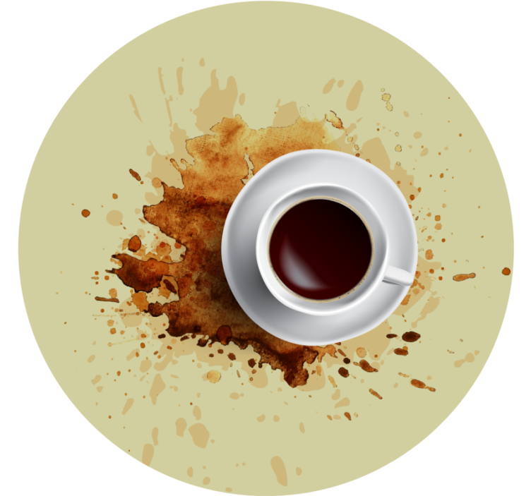 Zábavná podtácka s kávou a špliechajúcou vodou - Tenstickers