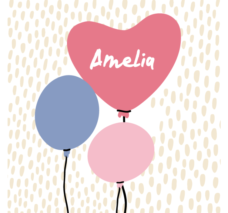 Svadobná tácka trojica balónikov v tvare srdca - Tenstickers