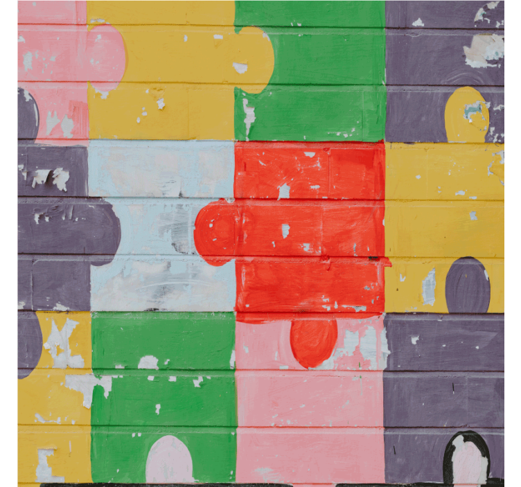 Zábavná podtácka s farebným puzzle vzorom - Tenstickers