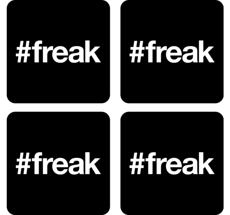 Hashtag freak geek coasters - Tenstickers