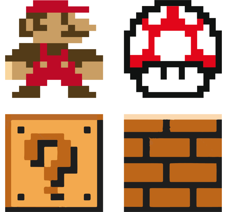 Super mario témy geek tácky - Tenstickers