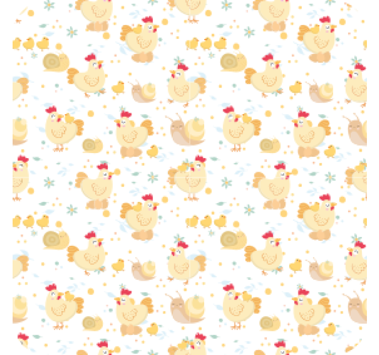 Zábavná podtácka s hravým vzorom kurčaťa - Tenstickers