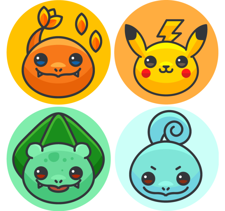 Pokémon postavy viac tácky - Tenstickers