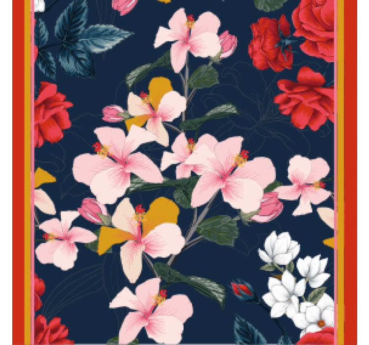 Zábavná podtácka s tropickým kvetinovým vzorom - Tenstickers