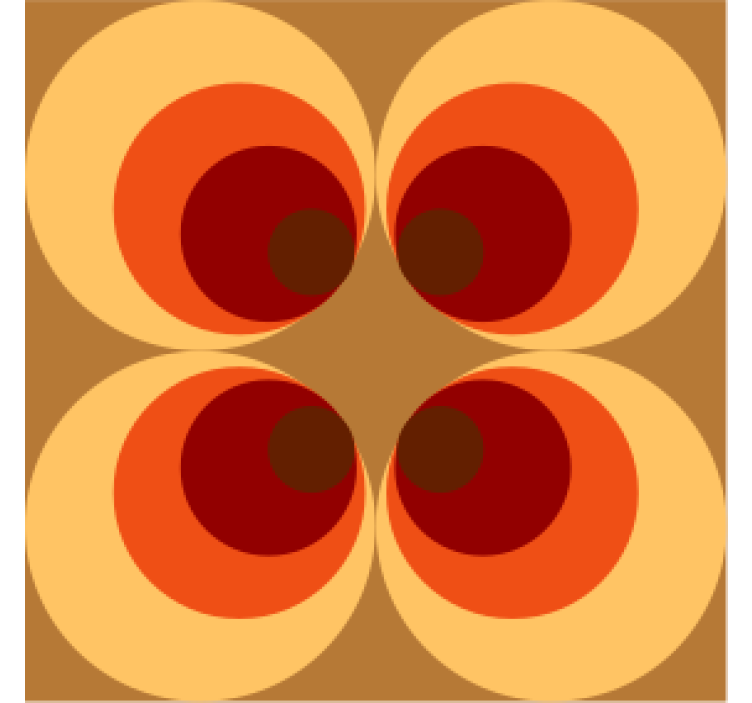 Podtácka s farebným teplým kruhovým vzorom - Tenstickers